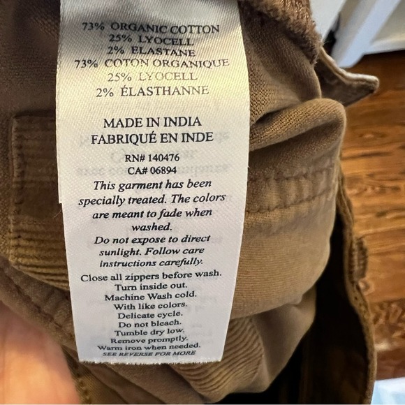 Faherty‎ Trousers Men's Brown Corduroy Pants Cotton Straight 5 Pocket 29x31 - Picture 5 of 10